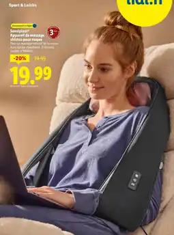 Lidl SENSIPLAST Appareil de massage shiatsu pour nuque offre