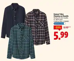 Lidl ESMARA MEN Chemise en flanelle offre