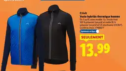 Lidl CRIVIT Veste hybride thermique homme offre