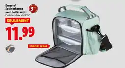 Lidl ERNESTO Sac isotherme avec boîtes repas offre