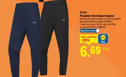 Lidl CRIVIT Pantalon thermique homme offre