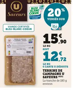 U Express U Terrine de campagne offre