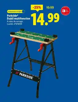 Lidl PARKSIDE Établi multifonction offre