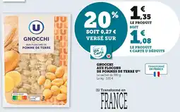 U Express U Gnocchi aux flocons de pomme de terre offre