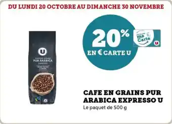 U Express Cafe en grains pur arabica expresso u offre