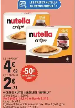 E.Leclerc Express Nutella - 6 crepes cuites surgelees offre