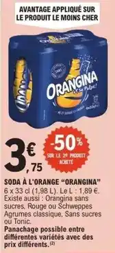 E.Leclerc Express Orangina - soda à l'orange offre