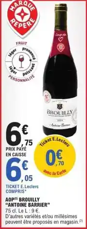 E.Leclerc Express E.leclerc - aop brouilly offre