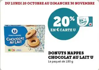 U Express Donuts nappes chocolat au lait u offre