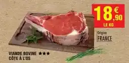 Intermarché Viande bovine côte à l'os offre