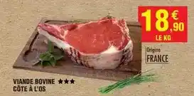 Intermarché Viande bovine côte à l'os offre
