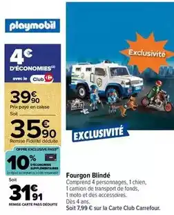 Carrefour Playmobil - fourgon offre