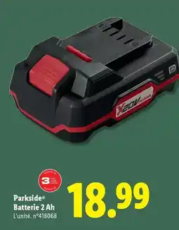 Lidl Parkside - batterie 2 ah offre