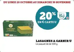 U Express Lasagnes a garnir u offre