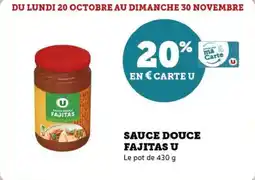 U Express Sauce douce fajitas u offre