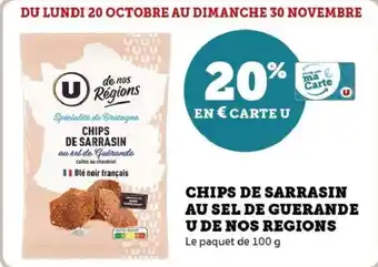 U Express Chips de sarrasin au sel de guerande u de nos regions offre