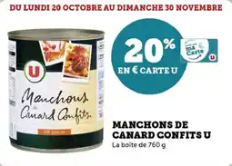 U Express Manchons de canard confits u offre