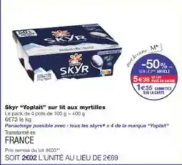 Monoprix Yoplait - skyr offre