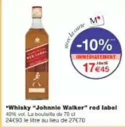 Monoprix Johnnie walker - whisky offre