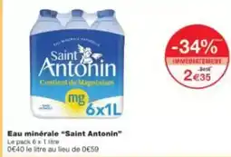 Monoprix Eau minerale saint antonin offre