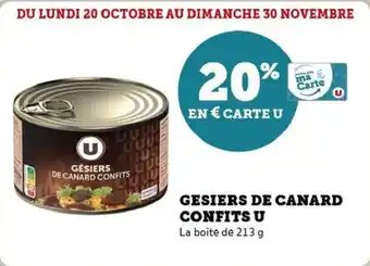 Gesiers de canard confits u
