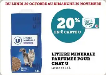 U Express Litiere minerale parfumee pour chat u offre