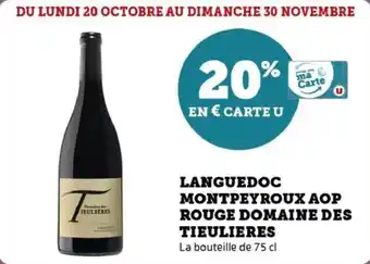 U Express Languedoc montpeyroux aop rouge domaine des tieulieres offre