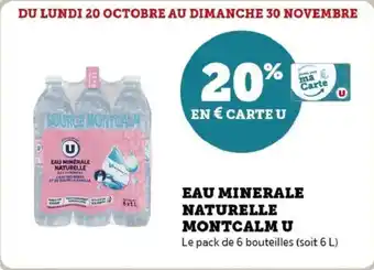 U Express Eau minerale naturelle montcalm u offre