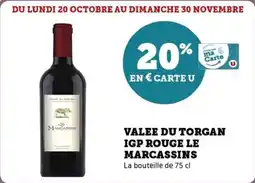 U Express Valee du torgan igp rouge le marcassins offre