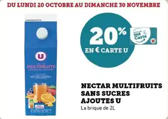 U Express Nectar multifruits sans sucres ajoutes u offre