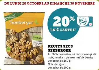 U Express Fruits secs seeberger offre