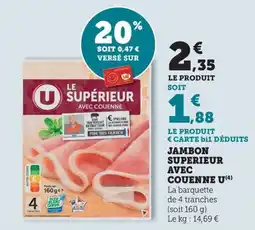 Maximarché Jambon superieur avec couenne u offre