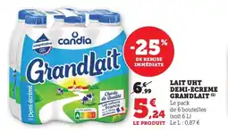 Maximarché Lait uht demi-ecreme grandlait offre