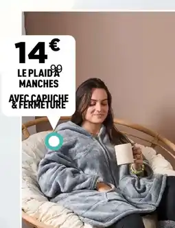 Centrakor Le plaid manches avec capuche & fermeture offre