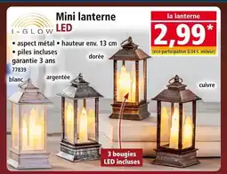 Norma I-GLOW Mini lanterne LED dorée offre