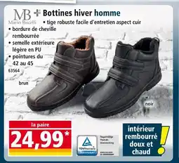 Norma Mario Bucelli Bottines hiver homme brun offre