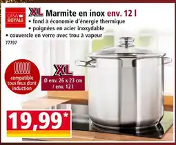 Norma Casa Royale Marmite en inox offre