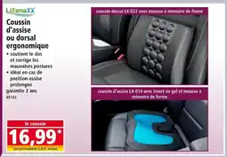 Norma LifenaXX Coussin d’assise ou dorsal ergonomique offre