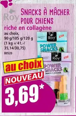 Norma Roy Snacks à mâcher pour chiens 90g offre