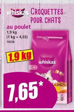 Norma Whiskas Croquettes pour chats au poulet offre