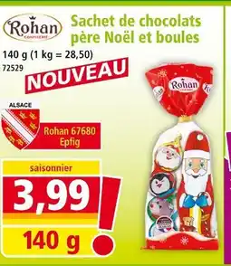 Norma Rohan Confiserie Sachet de chocolats père Noël et boules offre