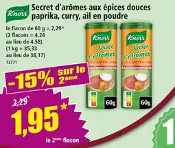 Norma Knorr Secret d'arômes aux épices douces paprika, curry, ail en poudre offre