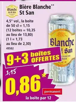 Norma Blanche de St San Bière Blanche offre
