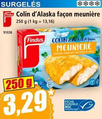 Norma Findus Colin d'Alaska façon meunière offre