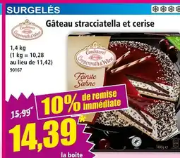 Norma Coppenrath & Wiese Gâteau stracciatella et cerise offre