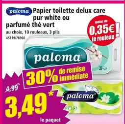 Norma PALOMA Papier toilette delux care pur white offre