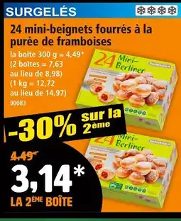 Norma Goldsteig 24 mini-beignets fourrés à la purée de framboises offre