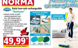 Norma Hurricane Balai lave-sols rechargeable offre