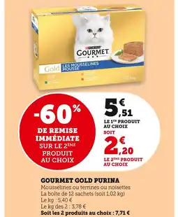 Super U Purina Gourmet Gold offre