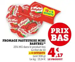 Super U Mini Babybel Fromage pasteurisé offre